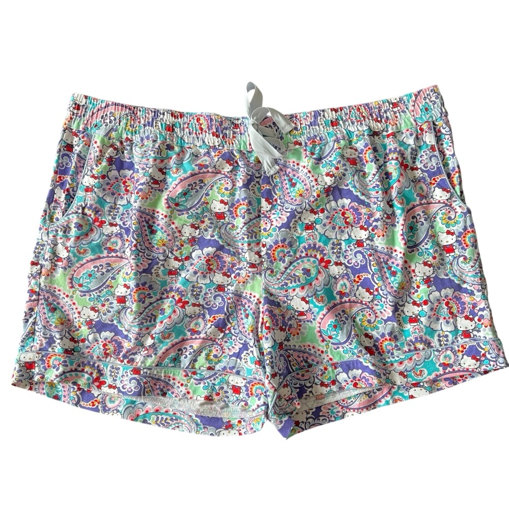 Vera Bradley x Hello Kitty Paisley Colorful Whimsical Pajama Shorts XL